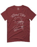 Good Vibe Summer Vintage Retro Beach surf Palm Tree Vacation Skeleton For men T Shirt