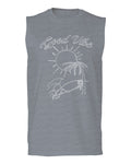 Good Vibe Summer Vintage Retro Beach surf Palm Tree Vacation Skeleton men Muscle Tank Top sleeveless t shirt