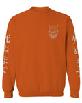 White Demon Hannya Graphic Traditional Japanese Till Death Vibes Anime men's Crewneck Sweatshirt