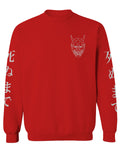 White Demon Hannya Graphic Traditional Japanese Till Death Vibes Anime men's Crewneck Sweatshirt