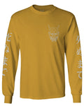 White Demon Hannya Graphic Traditional Japanese Till Death Vibes Anime mens Long sleeve t shirt