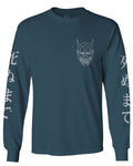 White Demon Hannya Graphic Traditional Japanese Till Death Vibes Anime mens Long sleeve t shirt