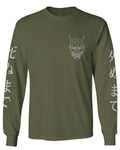 White Demon Hannya Graphic Traditional Japanese Till Death Vibes Anime mens Long sleeve t shirt