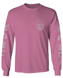 White Demon Hannya Graphic Traditional Japanese Till Death Vibes Anime mens Long sleeve t shirt