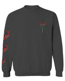 Graphic Cool Till Death Flower Skull Primitives Butterfly Vibes Floral men's Crewneck Sweatshirt