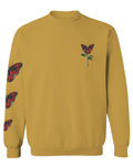 Graphic Cool Till Death Flower Skull Primitives Butterfly Vibes Floral men's Crewneck Sweatshirt