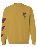 Graphic Cool Till Death Flower Skull Primitives Butterfly Vibes Floral men's Crewneck Sweatshirt