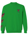 Graphic Cool Till Death Flower Skull Primitives Butterfly Vibes Floral men's Crewneck Sweatshirt