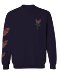 Graphic Cool Till Death Flower Skull Primitives Butterfly Vibes Floral men's Crewneck Sweatshirt