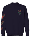 Graphic Cool Till Death Flower Skull Primitives Butterfly Vibes Floral men's Crewneck Sweatshirt