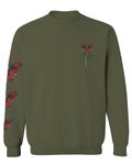 Graphic Cool Till Death Flower Skull Primitives Butterfly Vibes Floral men's Crewneck Sweatshirt