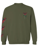 Graphic Cool Till Death Flower Skull Primitives Butterfly Vibes Floral men's Crewneck Sweatshirt