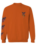 Graphic Cool Till Death Flower Skull Primitives Butterfly Vibes Floral men's Crewneck Sweatshirt