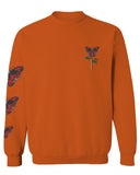 Graphic Cool Till Death Flower Skull Primitives Butterfly Vibes Floral men's Crewneck Sweatshirt