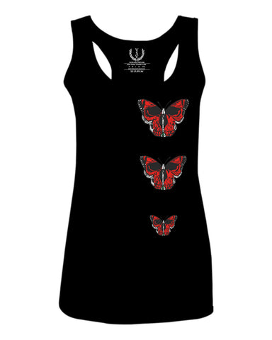 Graphic Cool Till Death Flower Skull Primitives Butterfly Vibes Floral  women's Tank Top sleeveless Racerback