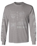 Demon Graphic Traditional Japanese Puma Scorpion Butterfly Tattoo mens Long sleeve t shirt