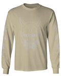 BIG Japanese Art White Demon Hannya Graphic Traditional Till Death Vibes Anime mens Long sleeve t shirt