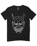 BIG Japanese Art White Demon Hannya Graphic Traditional Till Death Vibes Anime For men T Shirt