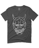 BIG Japanese Art White Demon Hannya Graphic Traditional Till Death Vibes Anime For men T Shirt