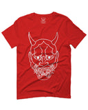 BIG Japanese Art White Demon Hannya Graphic Traditional Till Death Vibes Anime For men T Shirt