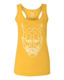 BIG Japanese Art White Demon Hannya Graphic Traditional Till Death Vibes Anime  women's Tank Top sleeveless Racerback