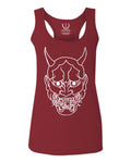 BIG Japanese Art White Demon Hannya Graphic Traditional Till Death Vibes Anime  women's Tank Top sleeveless Racerback