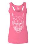 BIG Japanese Art White Demon Hannya Graphic Traditional Till Death Vibes Anime  women's Tank Top sleeveless Racerback