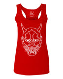 BIG Japanese Art White Demon Hannya Graphic Traditional Till Death Vibes Anime  women's Tank Top sleeveless Racerback