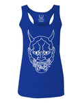 BIG Japanese Art White Demon Hannya Graphic Traditional Till Death Vibes Anime  women's Tank Top sleeveless Racerback