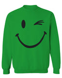 Cute Graphic Happy Funny Blink Smile Smiling face Positive men's Crewneck Sweatshirt