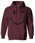 Cute Graphic Happy Funny Blink Smile Smiling face Positive Sweatshirt Hoodie