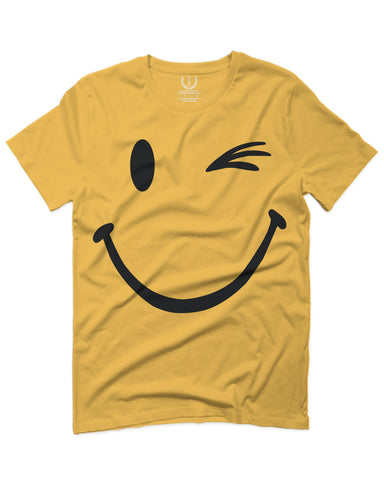 Cute Graphic Happy Funny Blink Smile Smiling face Positive For men T Shirt