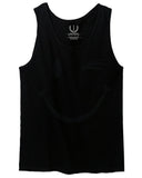 Cute Graphic Happy Funny Blink Smile Smiling face Positive men's Tank Top