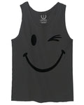 Cute Graphic Happy Funny Blink Smile Smiling face Positive men's Tank Top