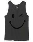 Cute Graphic Happy Funny Blink Smile Smiling face Positive men's Tank Top