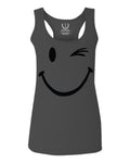 Cute Graphic Happy Funny Blink Smile Smiling face Positive  women's Tank Top sleeveless Racerback