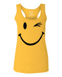 Cute Graphic Happy Funny Blink Smile Smiling face Positive  women's Tank Top sleeveless Racerback