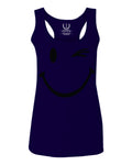 Cute Graphic Happy Funny Blink Smile Smiling face Positive  women's Tank Top sleeveless Racerback