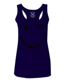 Cute Graphic Happy Funny Blink Smile Smiling face Positive  women's Tank Top sleeveless Racerback