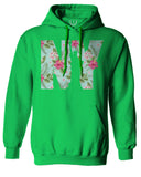 Cool New York Gift Liberty Statue Nyc Floral Beach Summer Vacation Palm Sweatshirt Hoodie