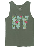 Cool New York Gift Liberty Statue Nyc Floral Beach Summer Vacation Palm men's Tank Top