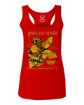 Skull and Snake Tatoo Cyberpunk Aesthetic Graphic Lcd Psychedelic  women's Tank Top sleeveless Racerback